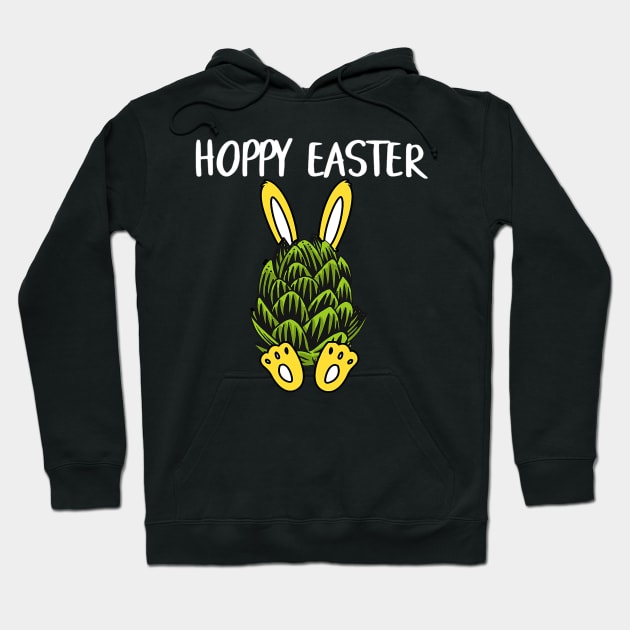 Hoppy Easter Beer Hops Bunny Rabbit Funny Cheerful Greeting Hoodie by omorihisoka